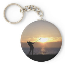 Playing Golf At Sunset