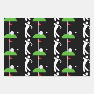 Playing Golf Pattern Wrapping Paper