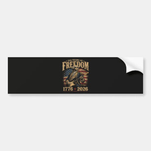 Playing Guitar 250 Years 4th July Bumper Sticker