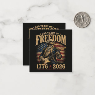 Playing Guitar 250 Years 4th July Card