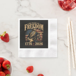 Playing Guitar 250 Years 4th July Napkin