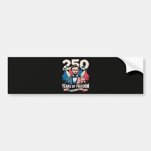  Playing Guitar 250 Years Bumper Sticker (Front)