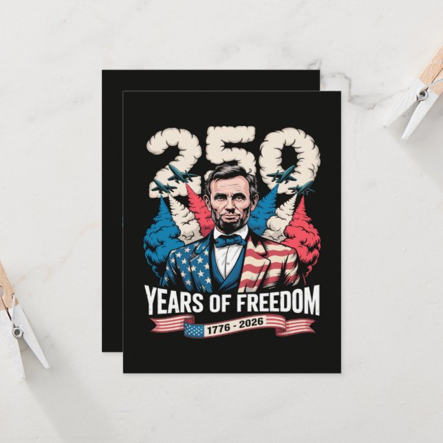  Playing Guitar 250 Years Invitation (Front/Back In Situ)