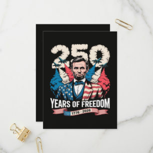 Playing Guitar 250 Years Invitation Postcard