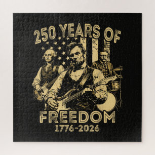 Playing Guitar 4th July 250th Anniversary Jigsaw Puzzle