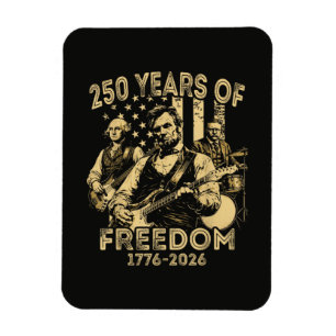 Playing Guitar 4th July 250th Anniversary Magnet