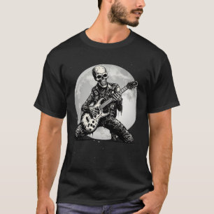 Playing Guitar Punk Rock Music Halloween Mens Kids T-Shirt
