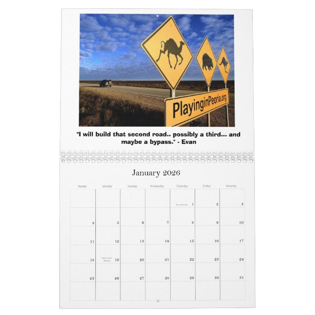 Playing in Peoria 2010 Wall Calendar (Jan 2026)