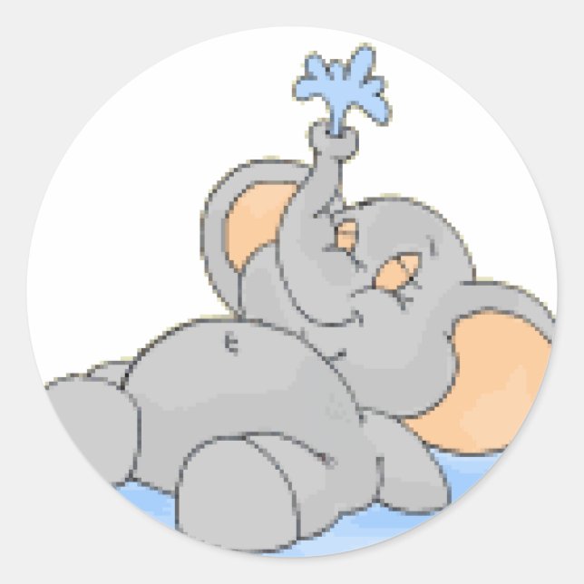 Playing in the Water Classic Round Sticker (Front)