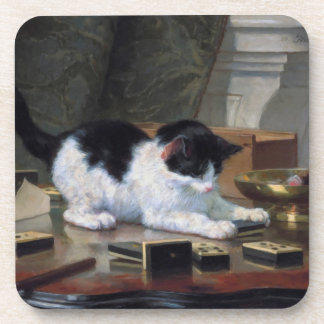 Playing Kitten by Henriëtte Ronner-Knip Coaster