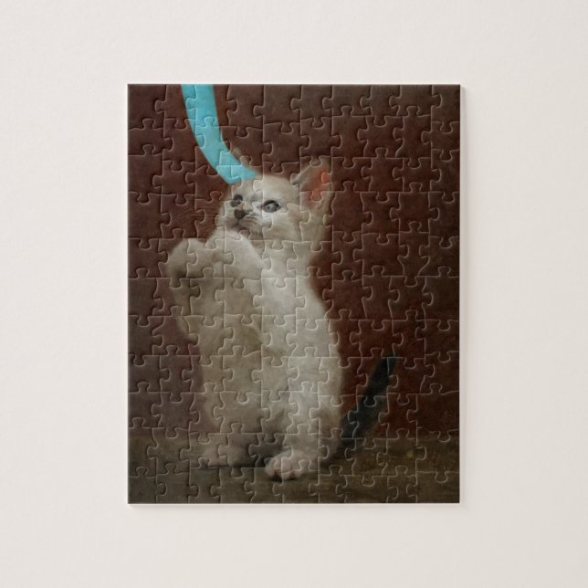 Playing Kittie Jigsaw Puzzle (Vertical)