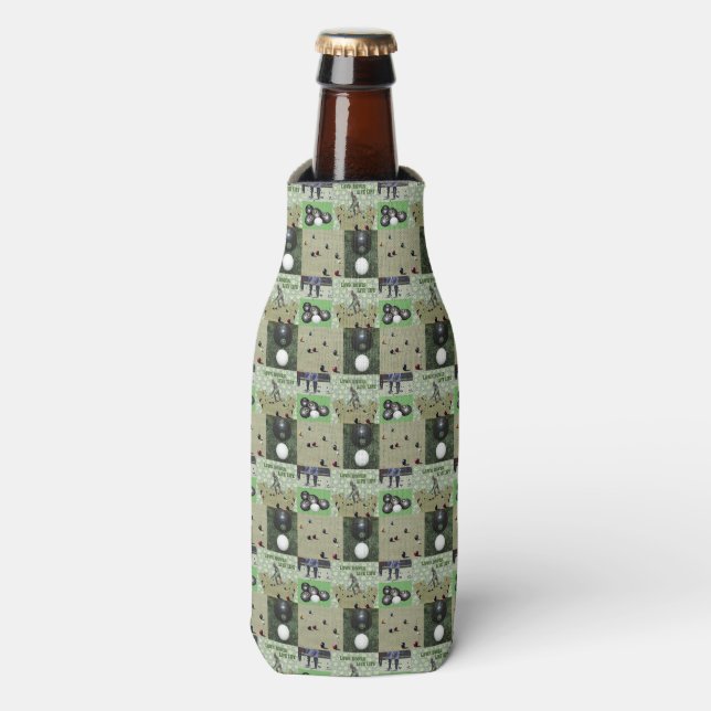 Playing Lawn Bowls, Bottle Cooler (Bottle Front)