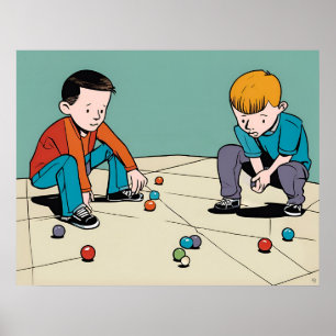 Playing Marbles - Kid's Toys Poster
