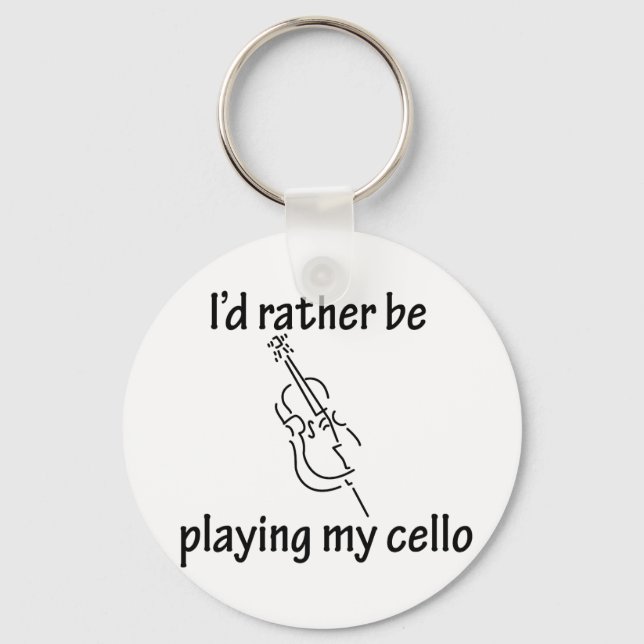 Playing My Cello Key Ring (Front)
