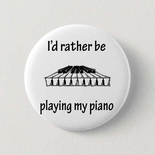 Playing My Piano 6 Cm Round Badge (Front)