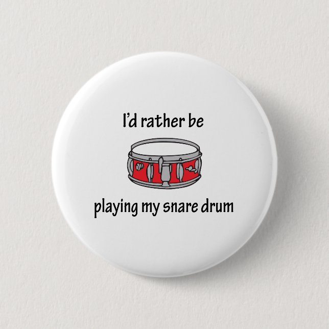 Playing My Snare Drum 6 Cm Round Badge (Front)