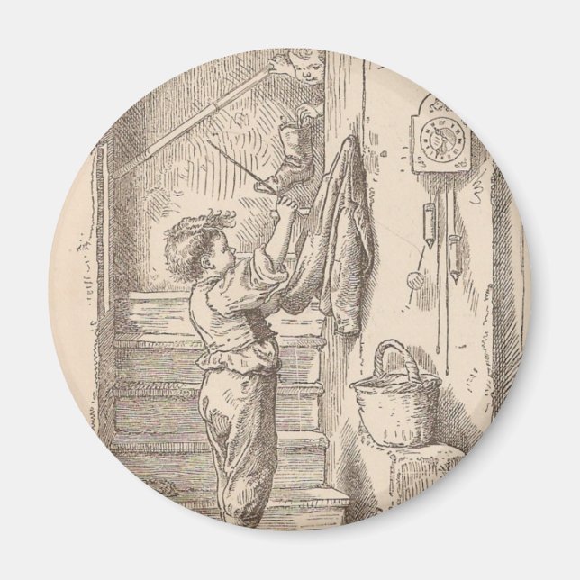 Playing on the Stairs Magnet (Front)