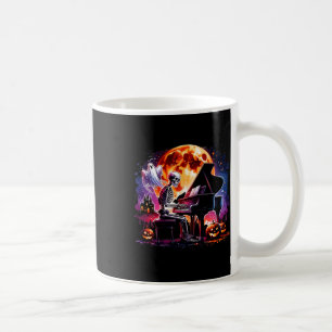 Playing Piano With Ghost Creepy Halloween Costume Coffee Mug