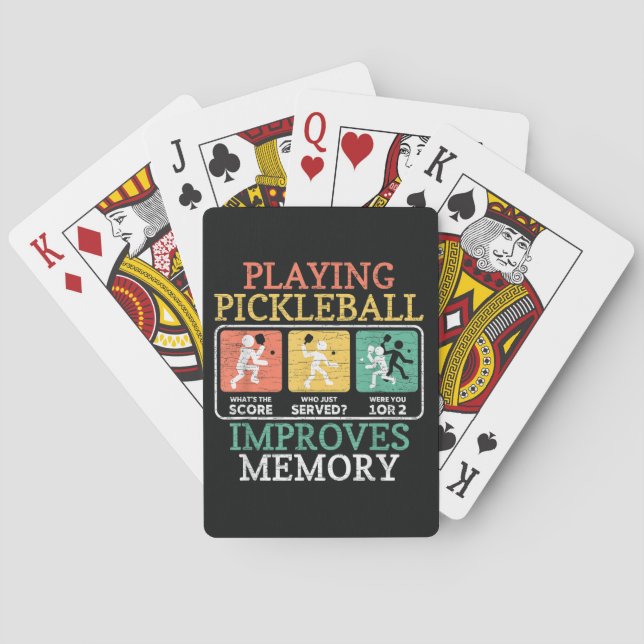 Playing Pickleball Improves Memory  Cards (Back)