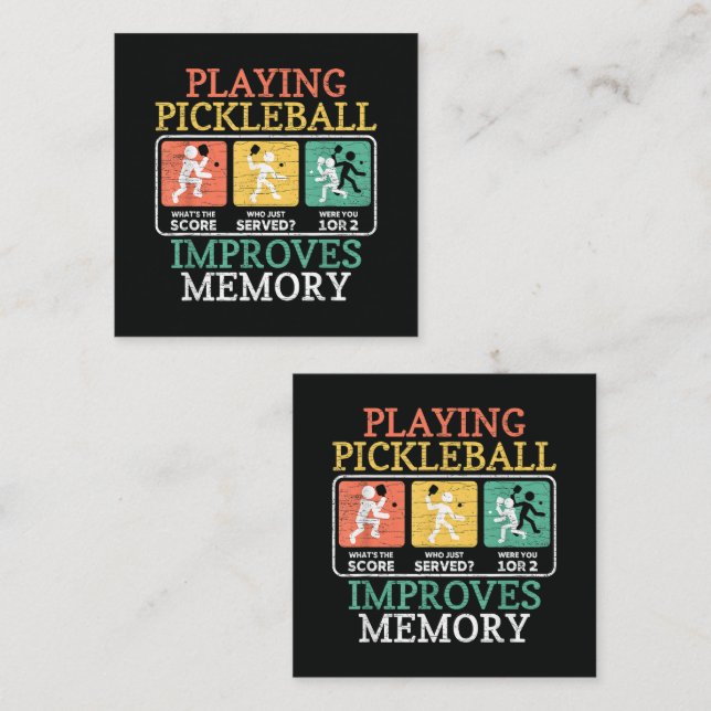 Playing Pickleball Improves Memory  Enclosure Card (Front/Back)