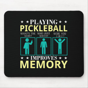 Playing pickleball improves memory, funny pickle mouse pad