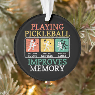 Playing Pickleball Improves Memory Ornament