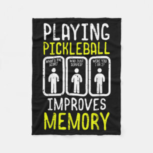 Playing pickleball improves memory pickle ball men fleece blanket