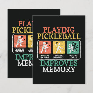 Playing Pickleball Improves Memory  Thank You Card