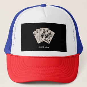 Playing Poker-Card Western Country Girl Trendy Trucker Hat