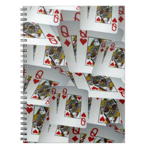 Playing Poker Queens Design, Notebook