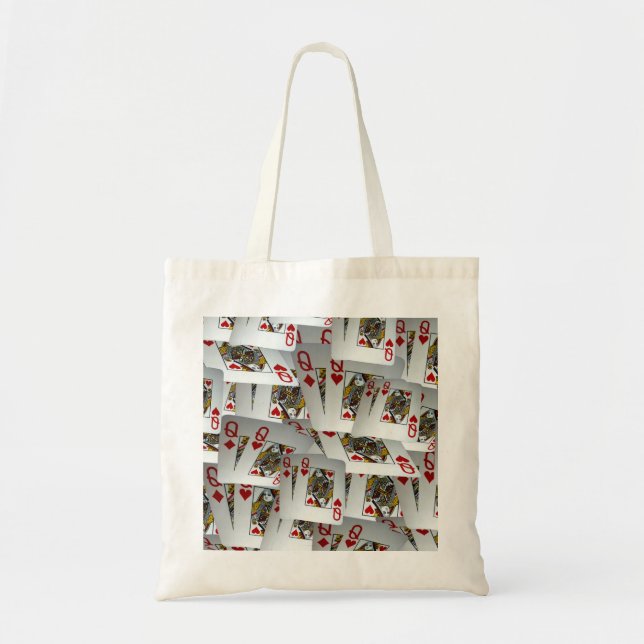 Playing Poker Queens Design, Tote Bag (Front)