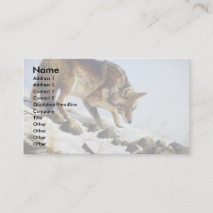 Playing possum, Coyote Business Card