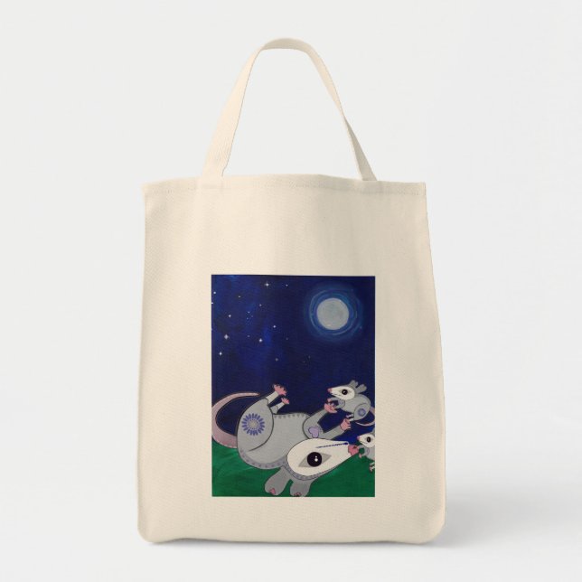 Playing possum tote bag (Front)