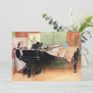 Playing Scales, fine art painting, Card