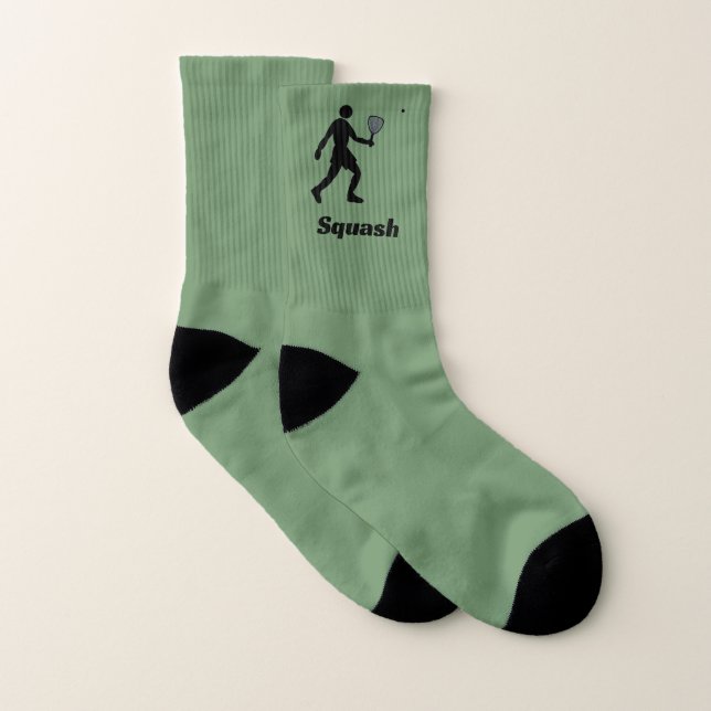 Playing Squash - Racquetball Player custom text Socks (Pair)