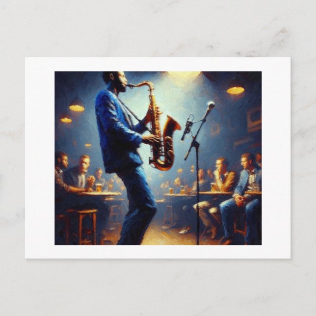 Playing the Blues,  Postcard (Front)