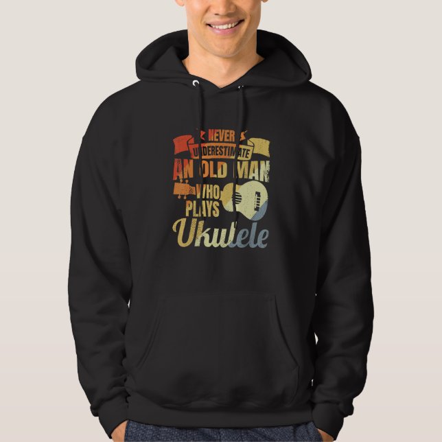 Playing The Drums And The Pet Cats Animal Drummer  Hoodie (Front)