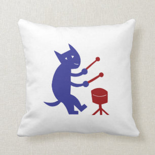 Playing The Drums Cushion