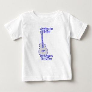 Playing the guitar is always a good idea. blue baby T-Shirt