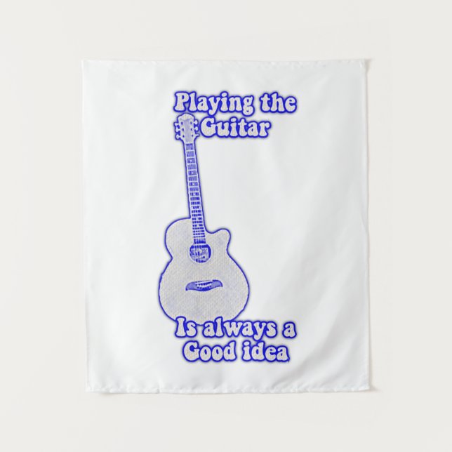 Playing the guitar is always a good idea. blue tapestry (Front)