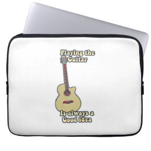 Playing the guitar is always a good idea. laptop sleeve