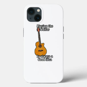 Playing the guitar is always a good idea. retro iPhone 13 case