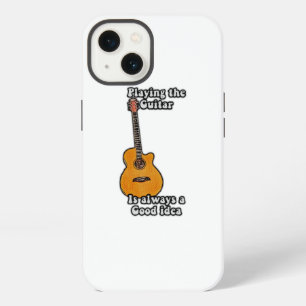 Playing the guitar is always a good idea. retro iPhone 13 case