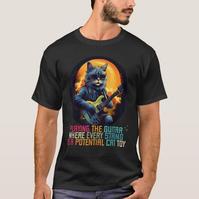Playing the Guitar where every string is a good Ca T-Shirt (Front)