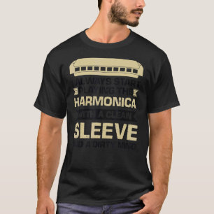 Playing The Harmonica With A Clean Sleeve And A Di T-Shirt