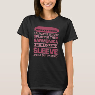 Playing The Harmonica With A Clean Sleeve And A Di T-Shirt