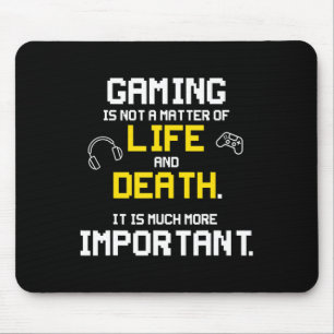 Playing Video Games Fun PC Console Gamer Geek Mouse Pad