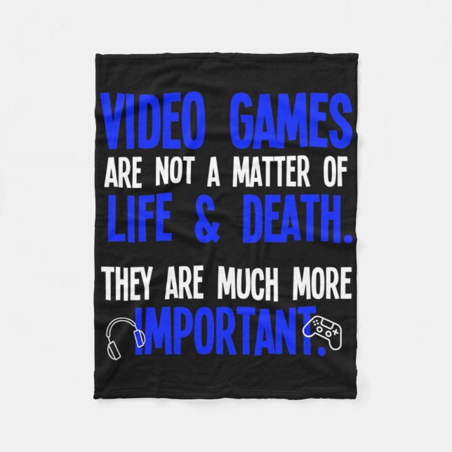 Playing Video Games Funny Pc Console Gamer Geek  Fleece Blanket (Front)