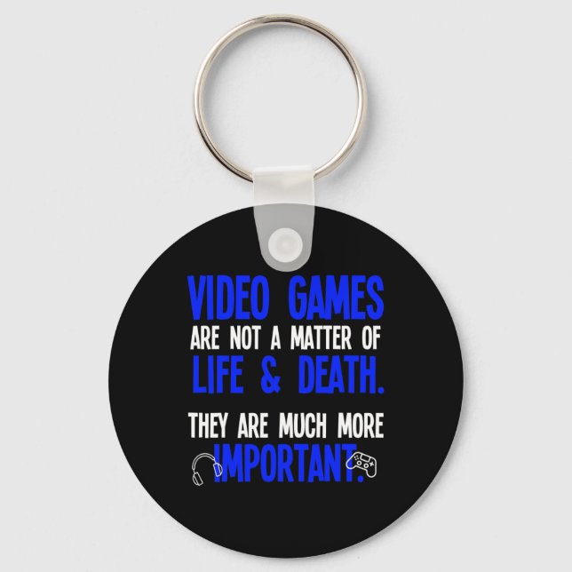 Playing Video Games Funny Pc Console Gamer Geek  Key Ring (Front)