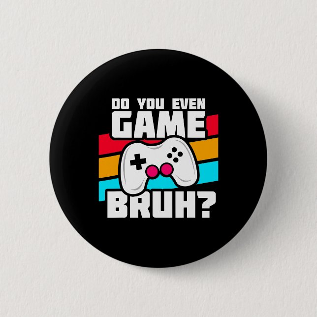 Playing Video Games - Pc Console Gaming - Funny Vi 6 Cm Round Badge (Front)